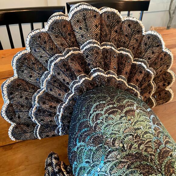 John Derian x Target Beaded Turkey Pillow Holiday Novelty Collectible Home Décor - Picture 9 of 11